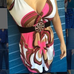 Long tank top with pattern